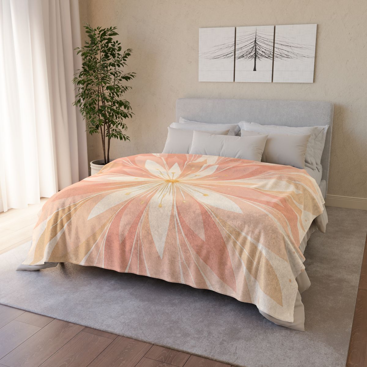 Petal Radius Starburst warm winter blankets