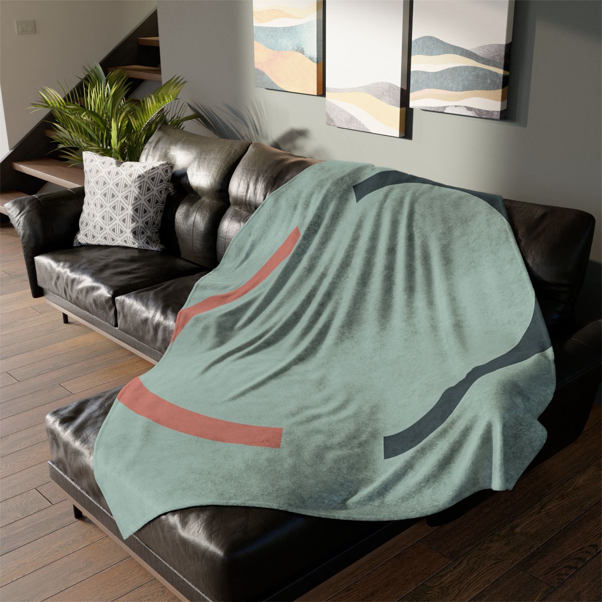 Partial Arc Duo soft fleece blankets
