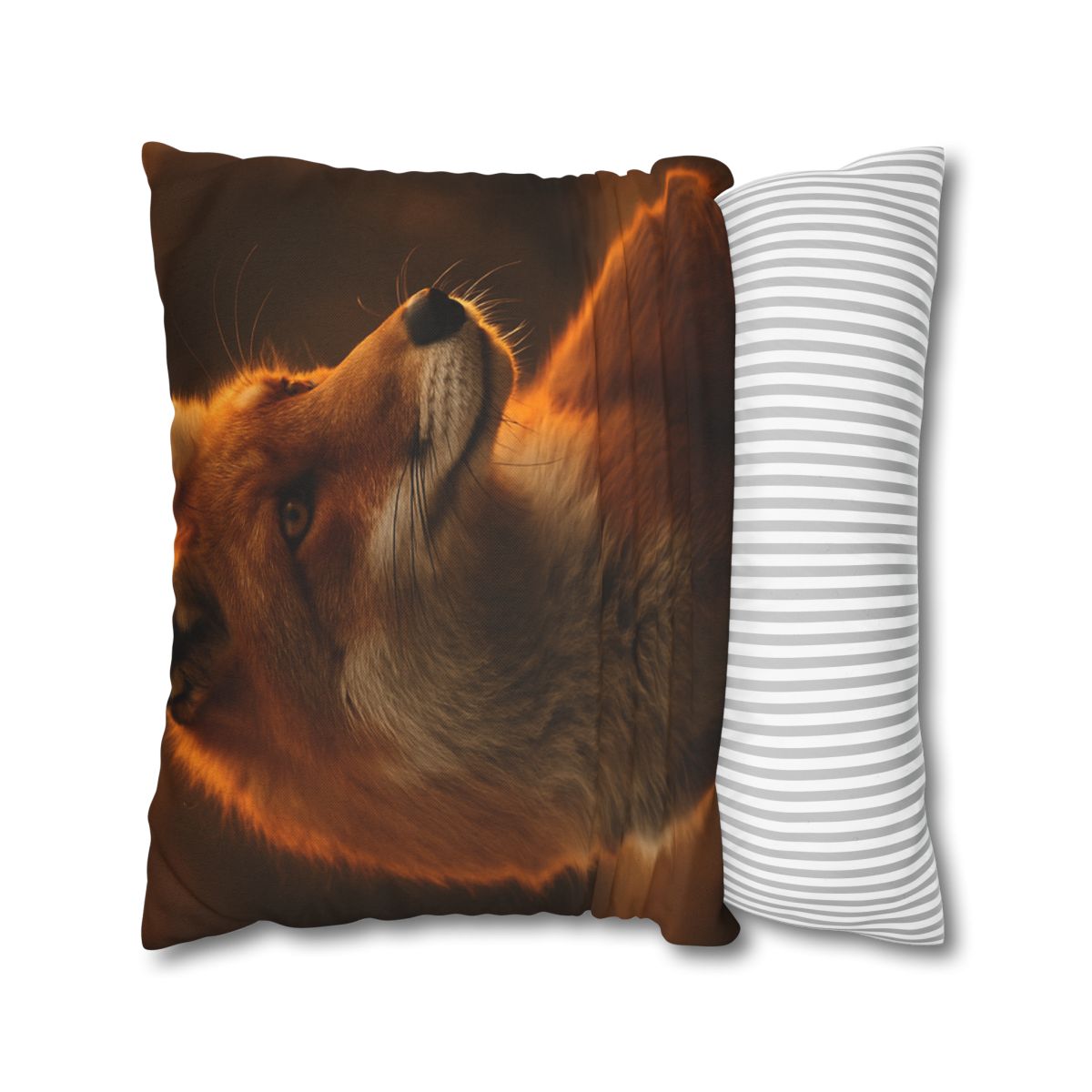 Crimson Whisper Red Fox soft cotton pillow cases