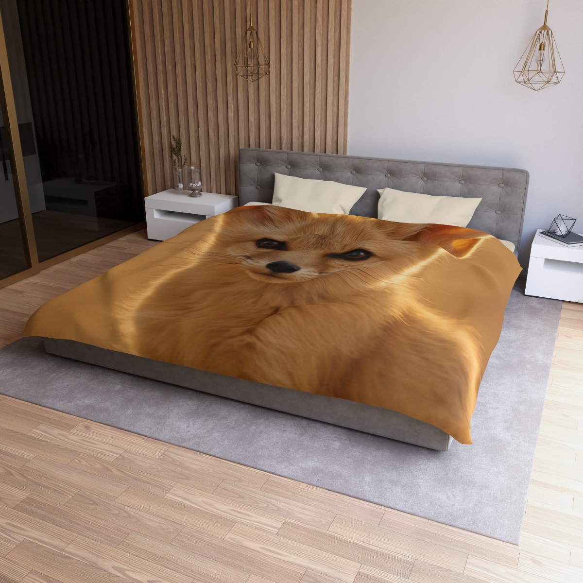 Ember Dusk Fennec Fox designer printed duvets