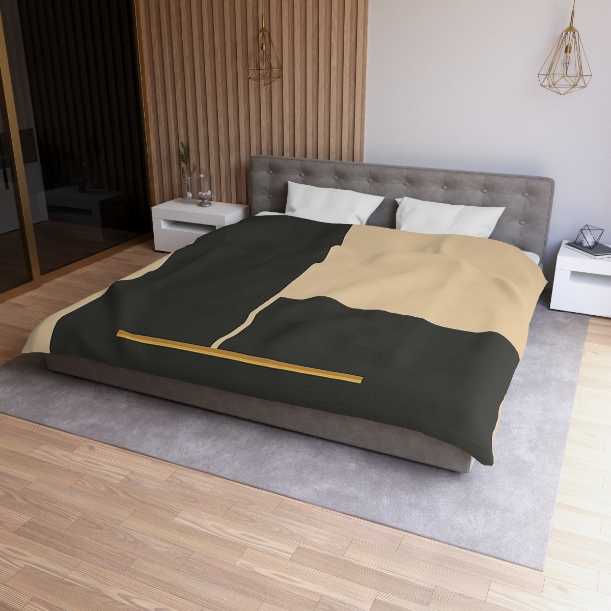 Offset Rectangles With Open Slot unique patterned duvets