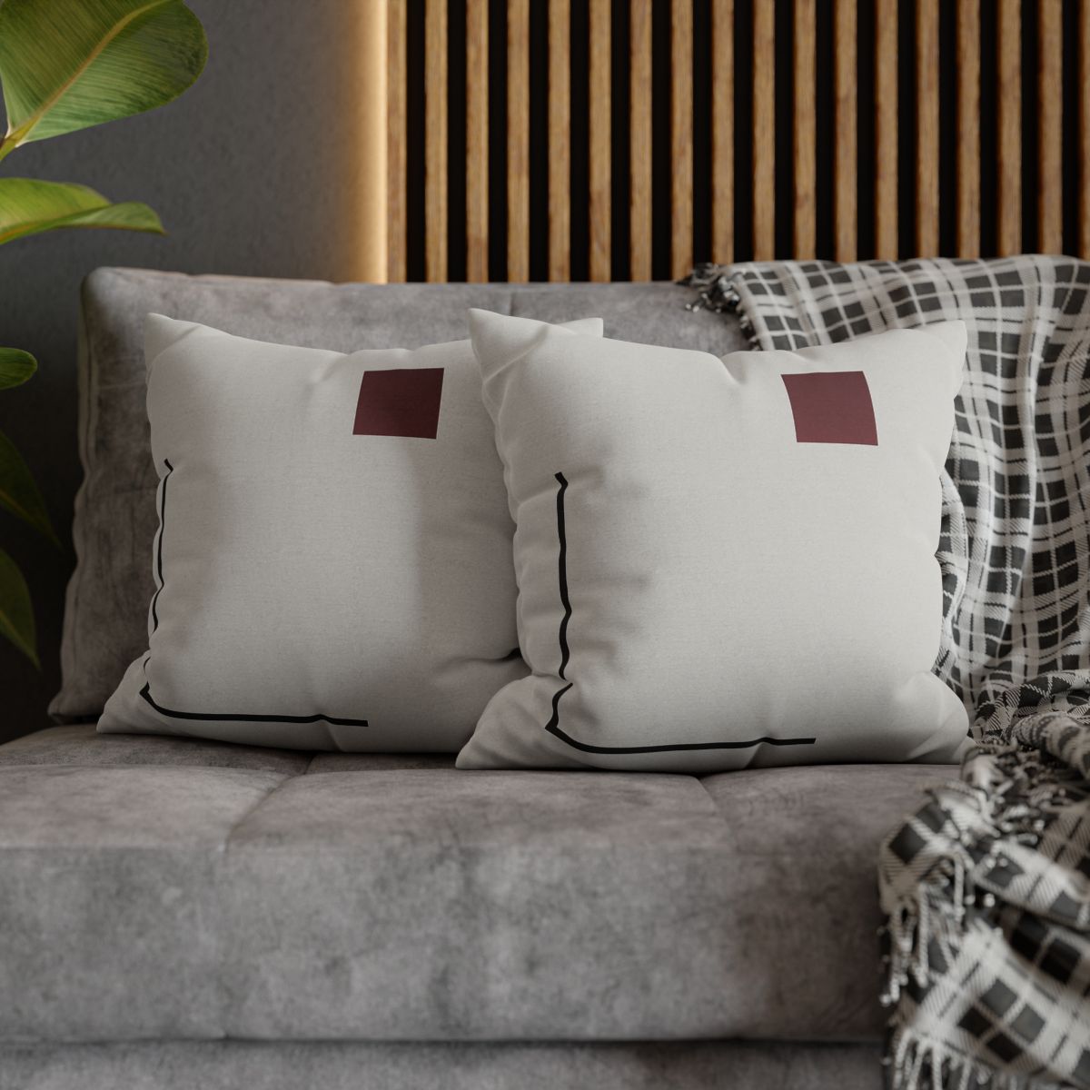Corner Frame With Floating Square trendy patterned pillow cases