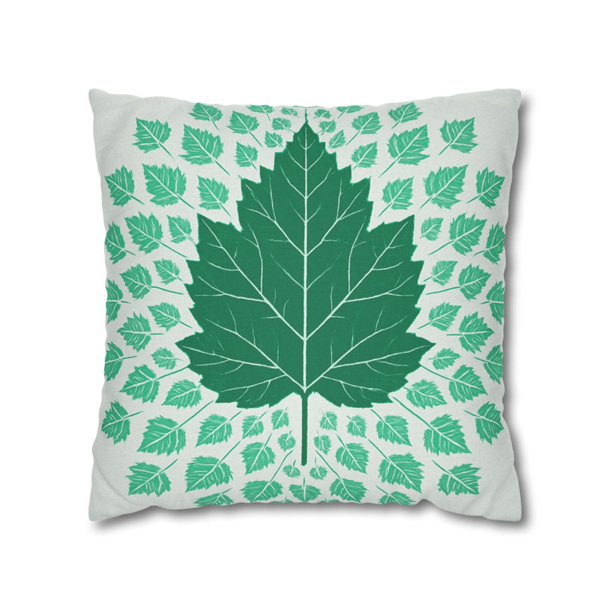Fractal Leaf Radiance soft cotton pillow cases