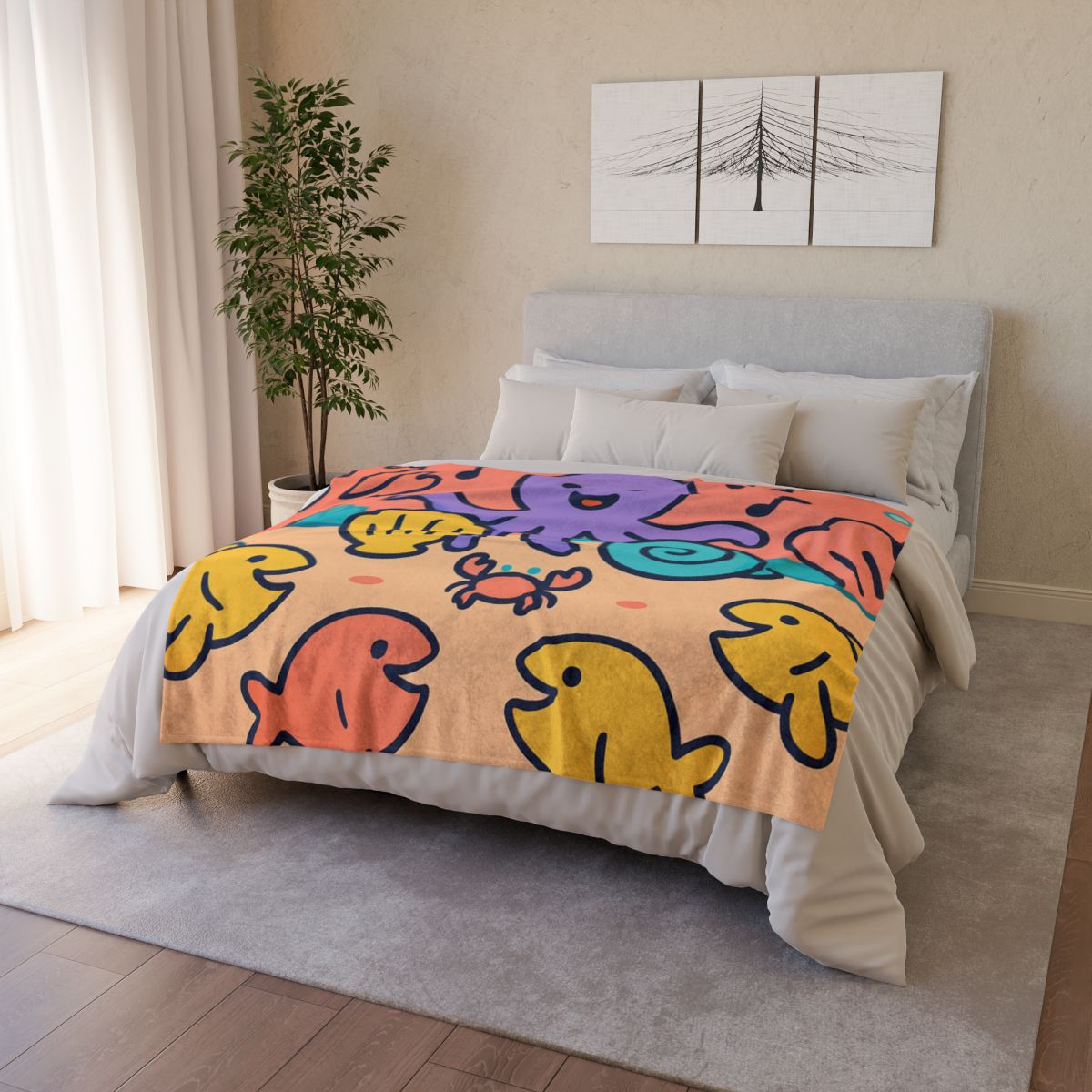 Coral Concert Undersea personalized cozy blankets