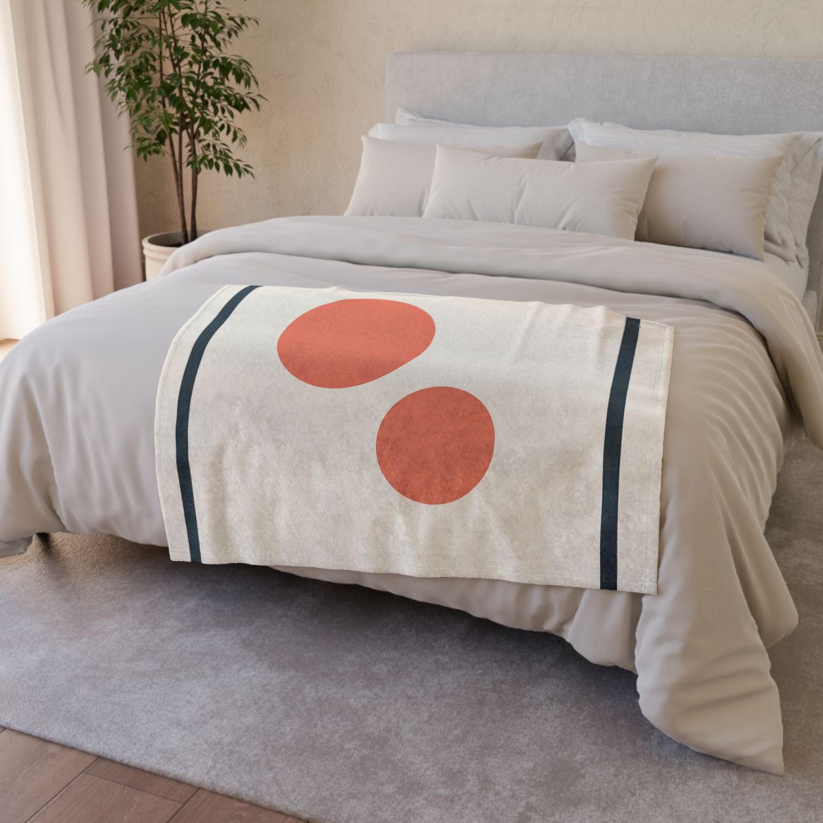 Asymmetric Frame Gap With Two Discs soft fleece blankets