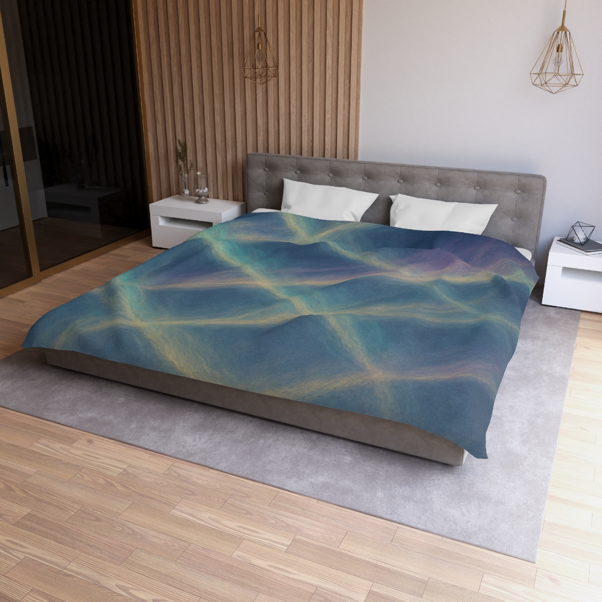 Aurora Lattice Horizon custom duvets