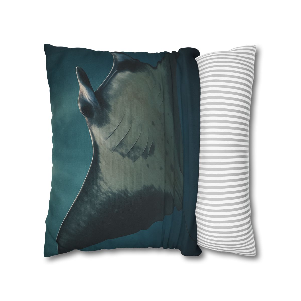 Blue Halo Giant Manta Ray comfortable bedding pillow covers
