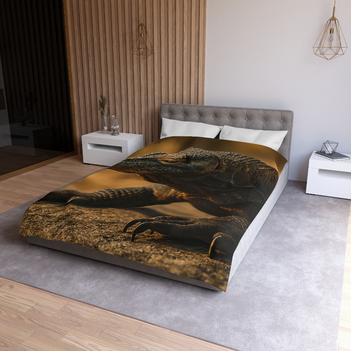Molten Scale Komodo Dragon personalized bedding duvets
