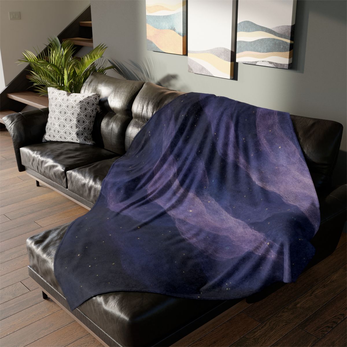 Nebula Veil Cascade trendy patterned blankets