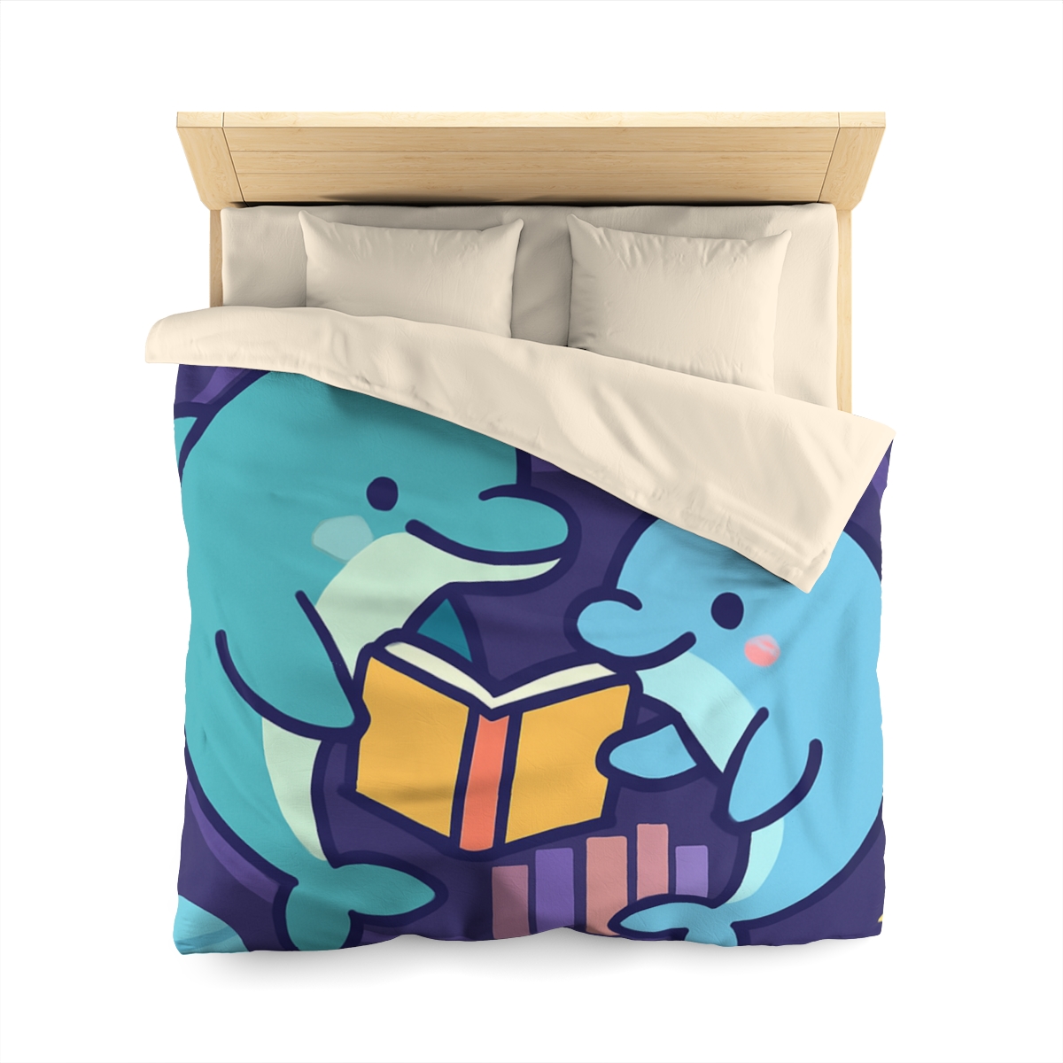 Nebula Library Dolphins personalized bedding duvets