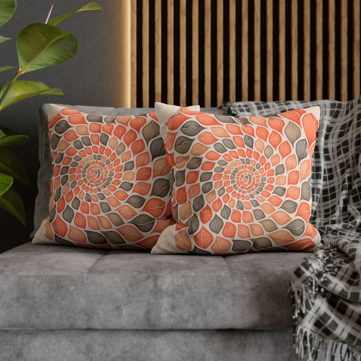 Bud Spiral Time Mosaic stylish decorative pillowcases