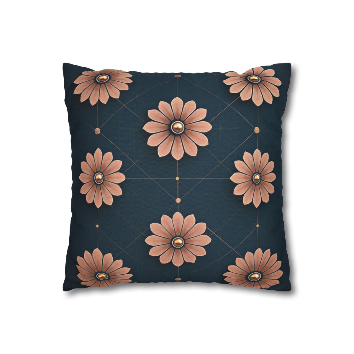 Blossom Orbit Grid designer print pillow cases