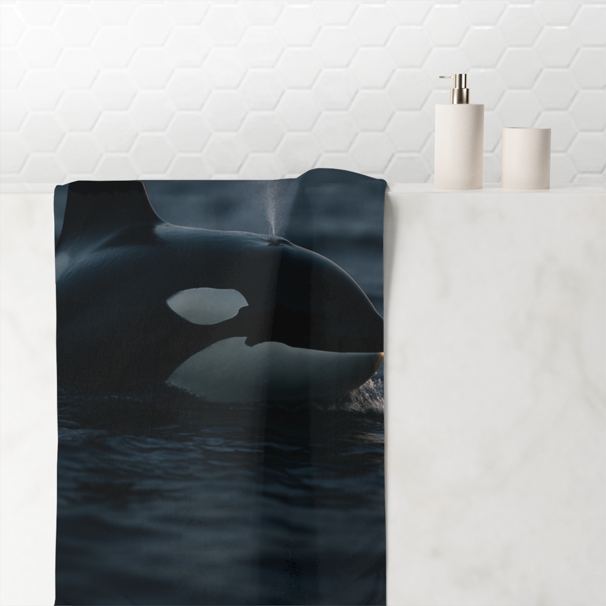 Orca Midnight Surge stylish beach towels