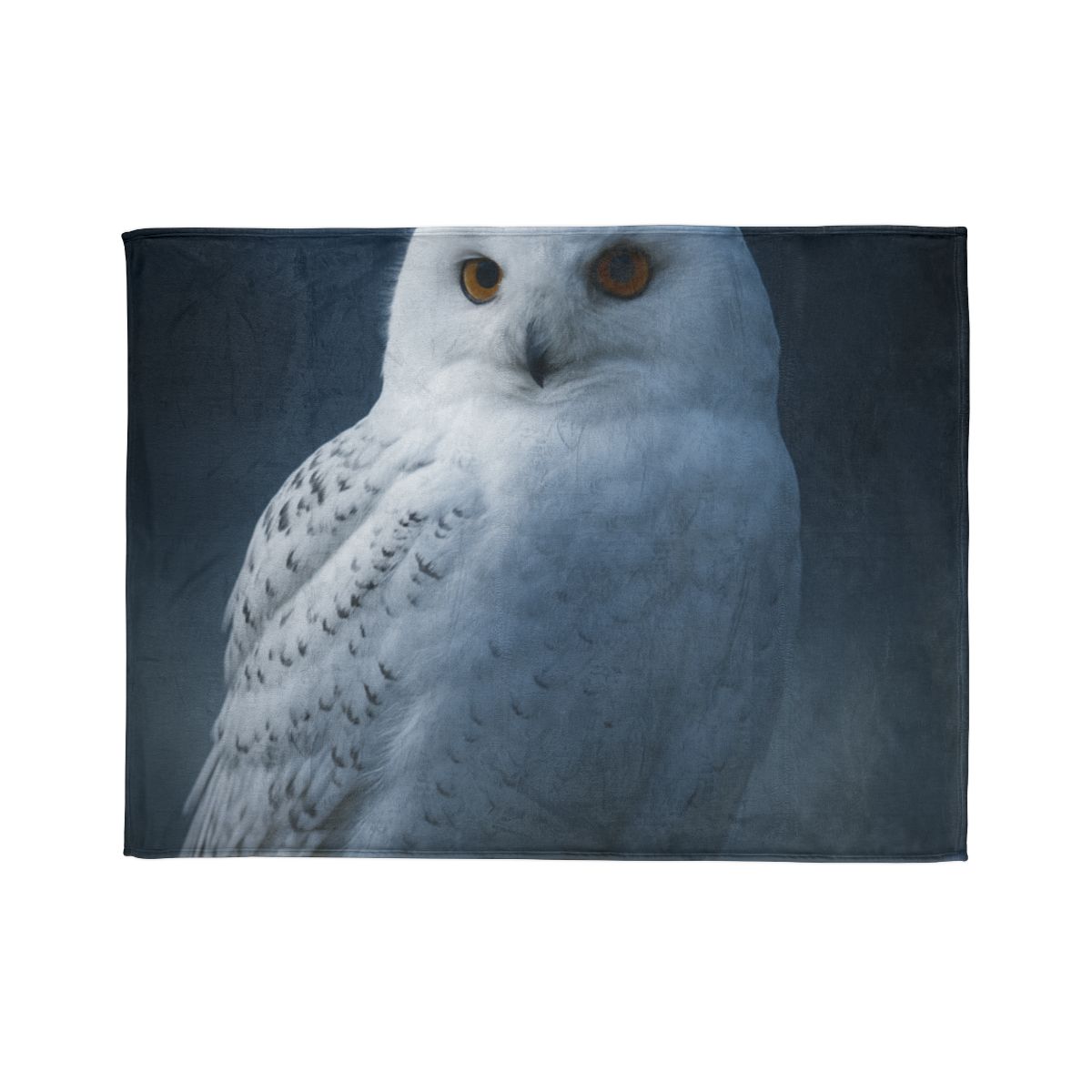 Moonlit Sentinel Snowy Owl stylish throw blankets