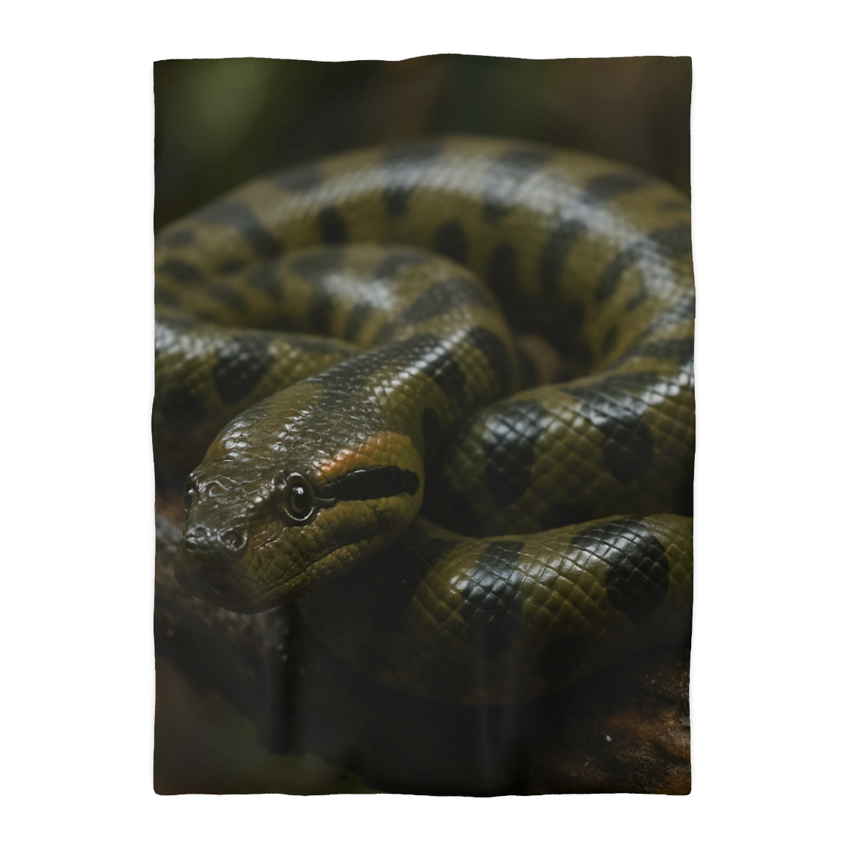 Shadow Coil Green Anaconda personalized bedding duvets