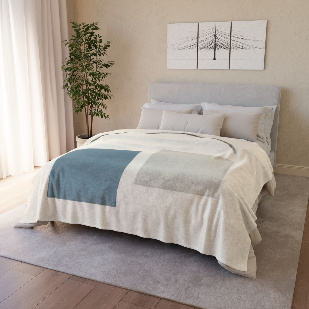 Low Arc Over Offset Squares stylish throw blankets