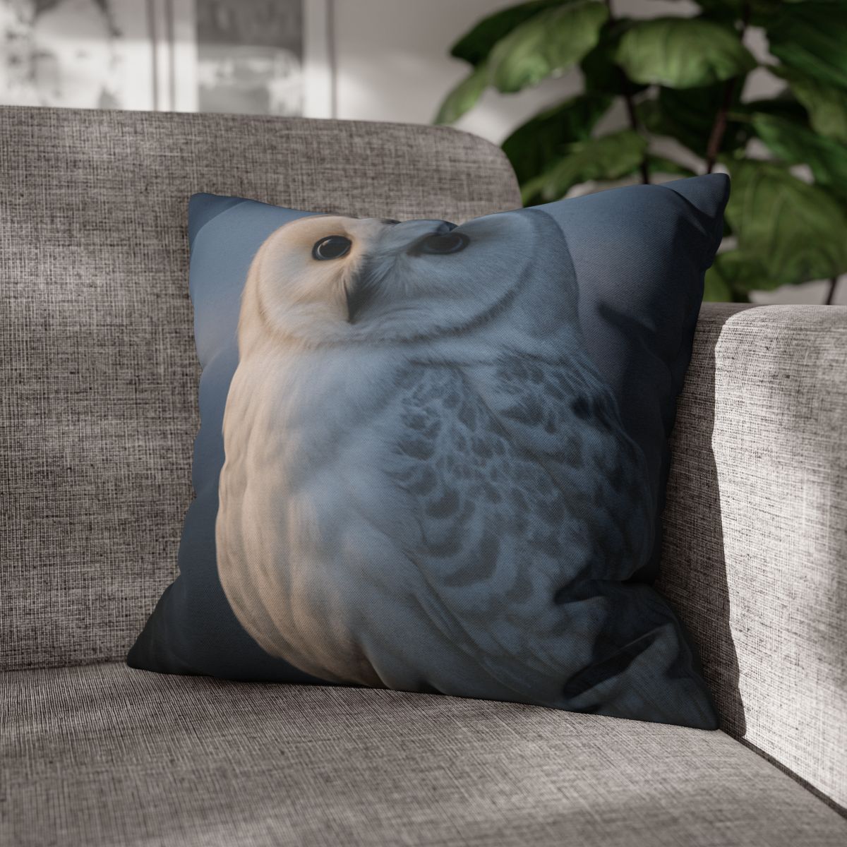 Twilight Watcher Snowy Owl personalized pillow covers