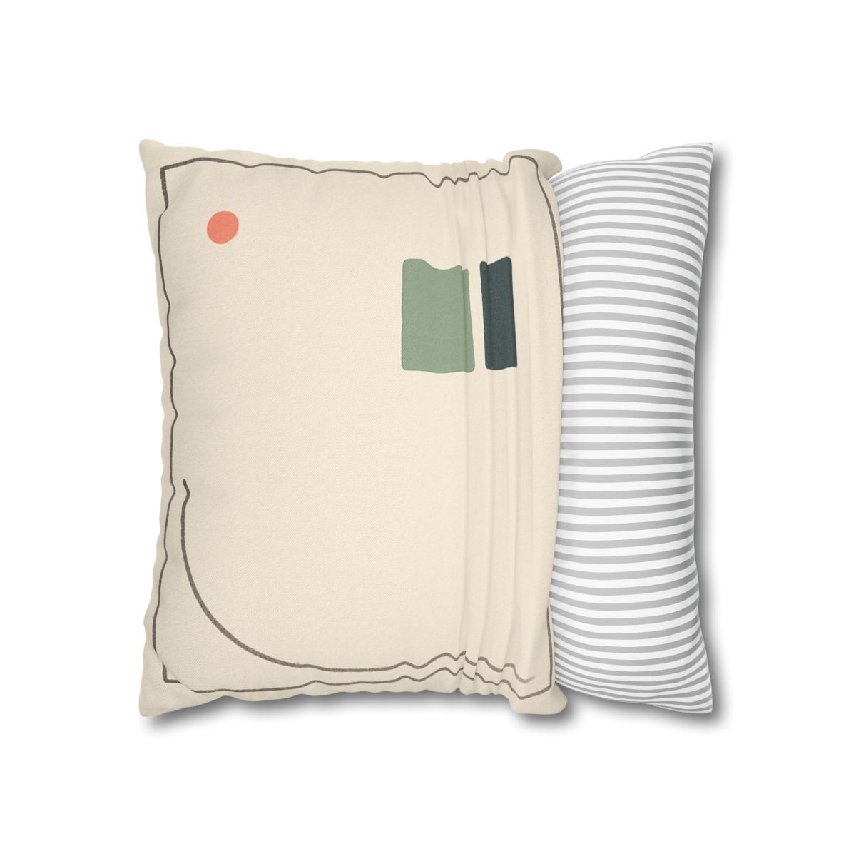 Open Frame With Sliding Arc designer print pillow cases