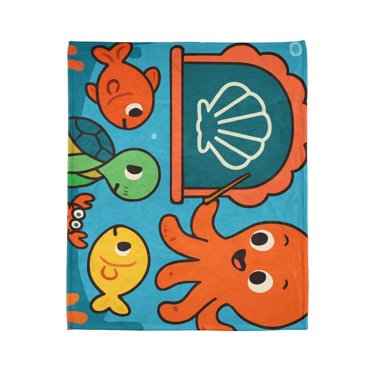 Coral Classroom Under The Sea personalized cozy blankets