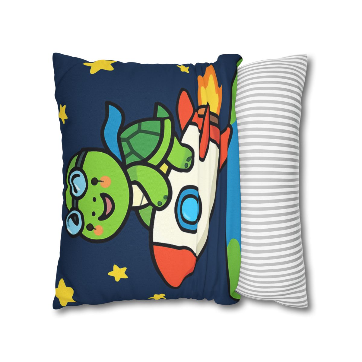 Rocket Riding Turtle To The Moon custom pillow cases