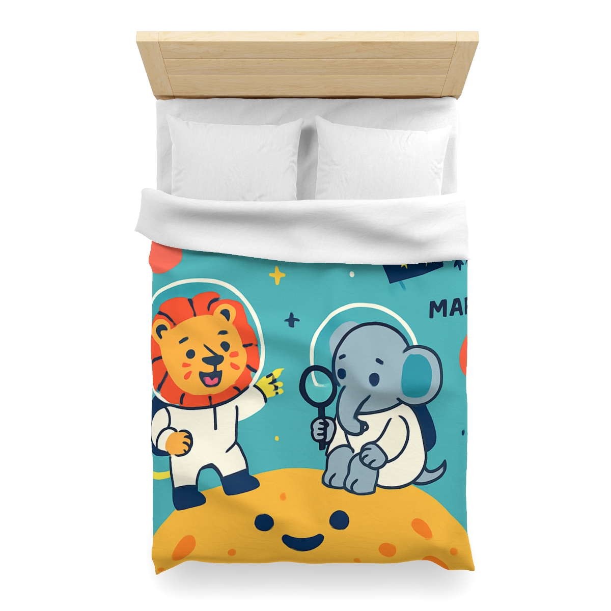 Starry Science Safari designer printed duvets