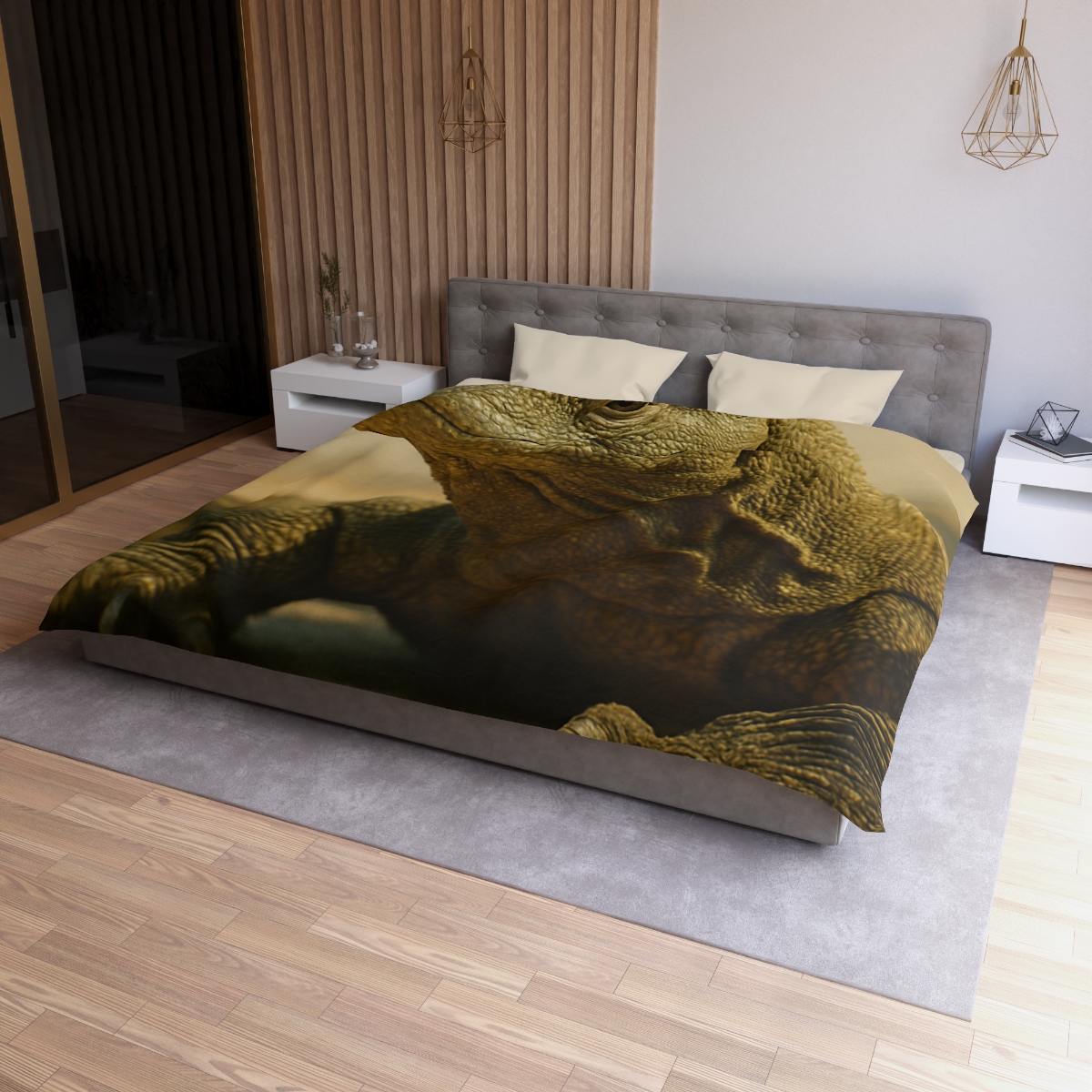 Ancient Sentinel Komodo Dragon personalized bedding duvets