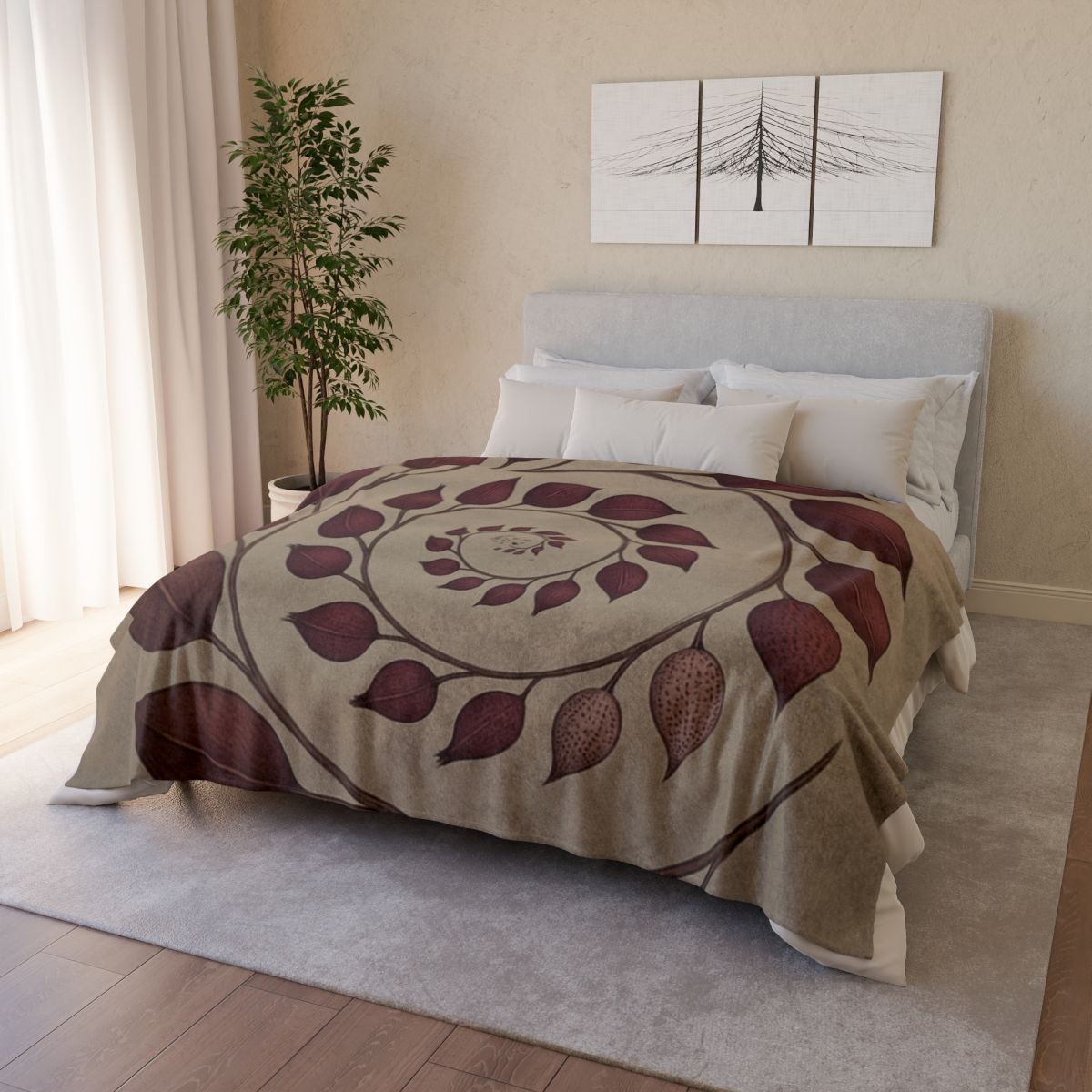 Spiral Seed Pod Array decorative home blankets