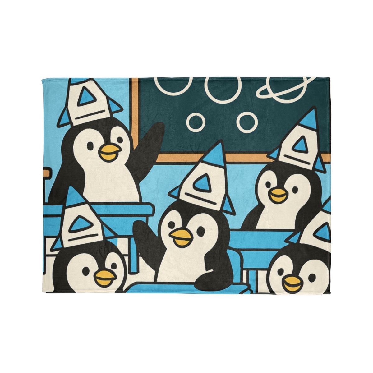 Rocket Penguin Class trendy patterned blankets