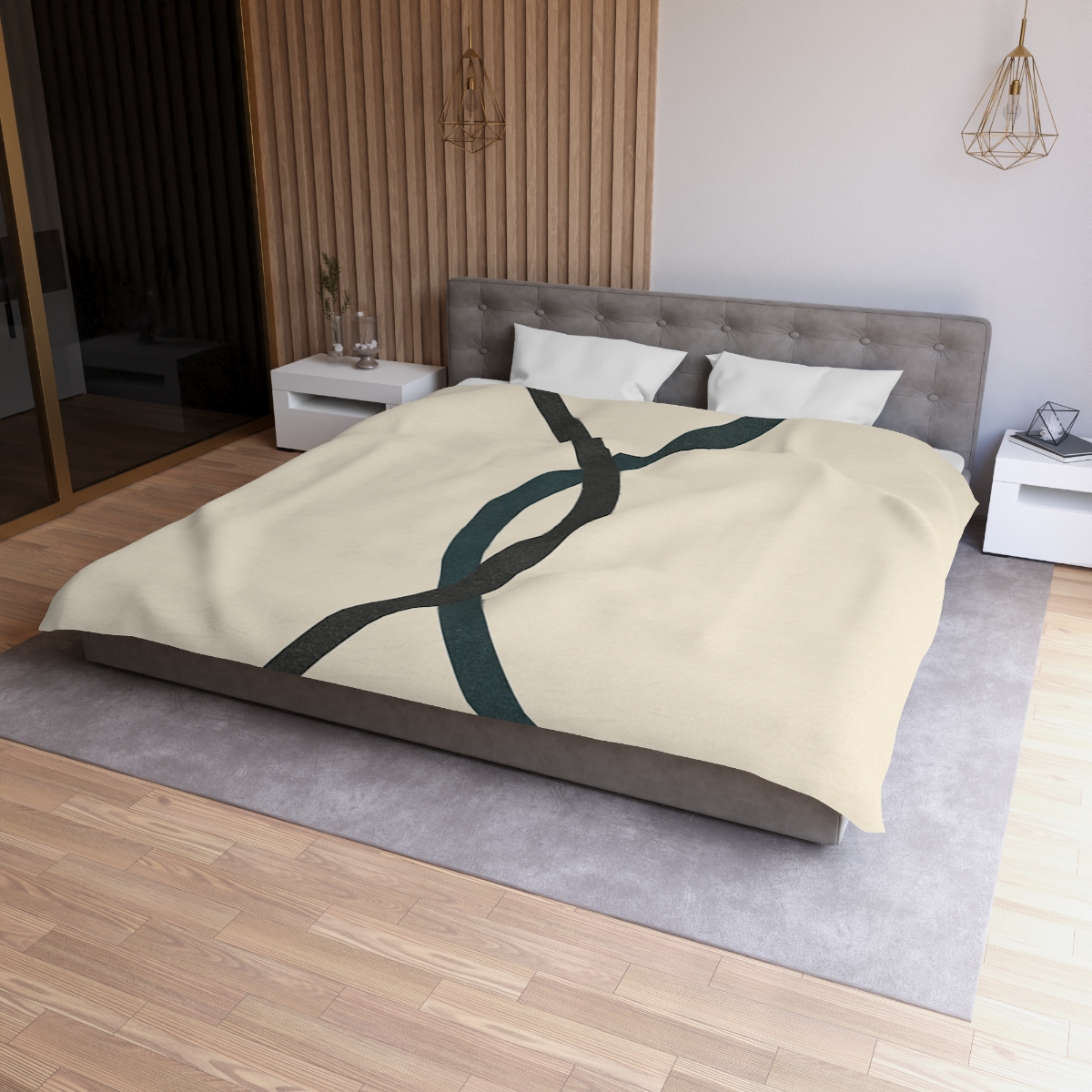 Intersecting Arc Duo Balanced unique patterned duvets