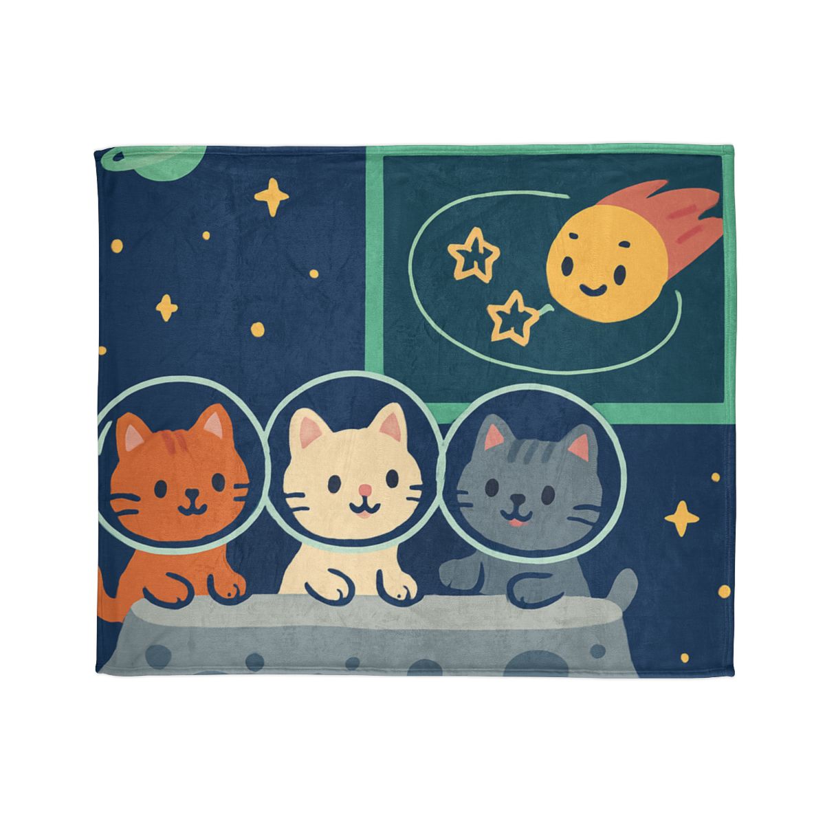 Comet Classroom For Curious Kittens decorative home blankets
