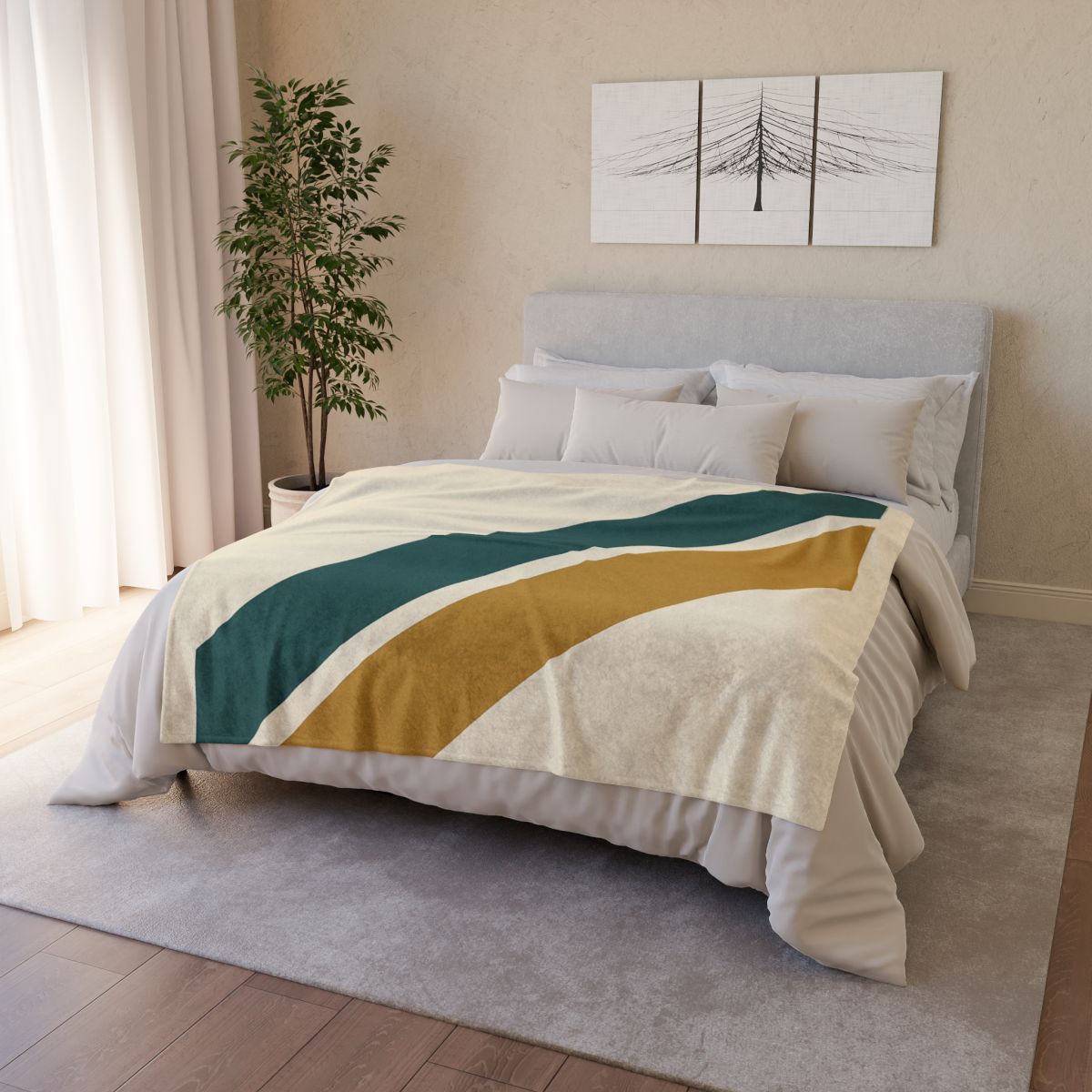 Diagonal Bar Pause trendy patterned blankets