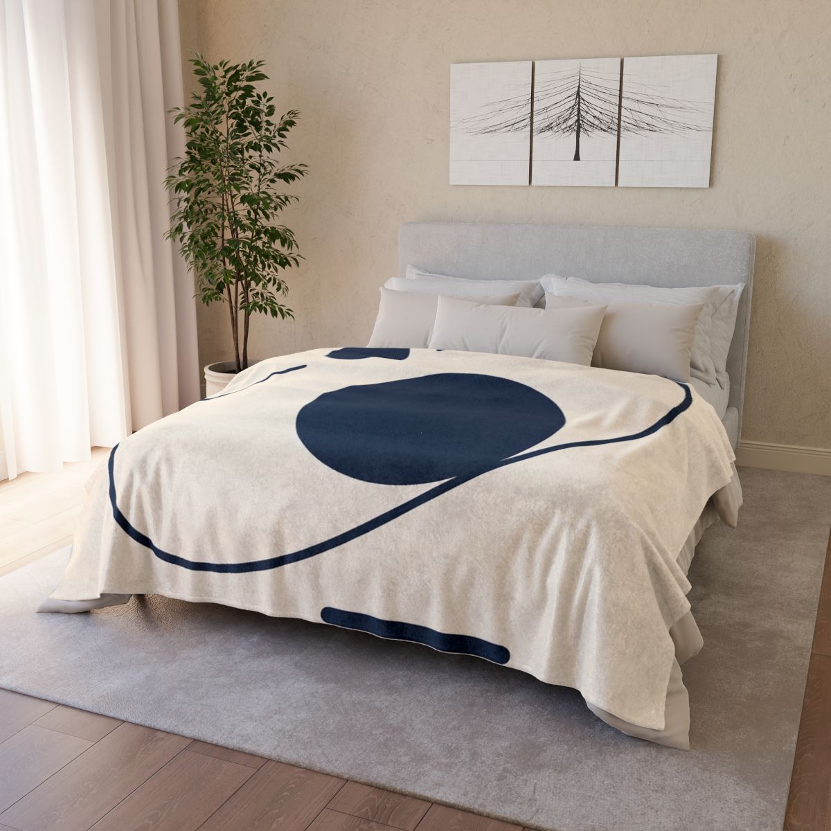 Orbit Arc And Twin Discs designer printed blankets