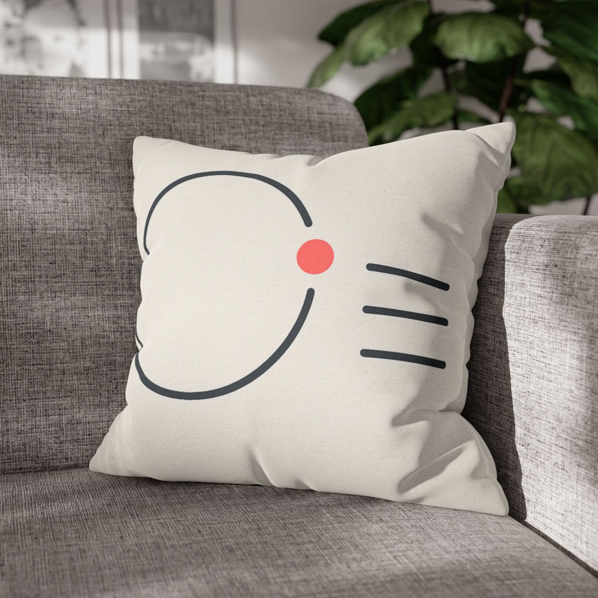 Offset Ring With Three Quiet Bars soft cotton pillow cases