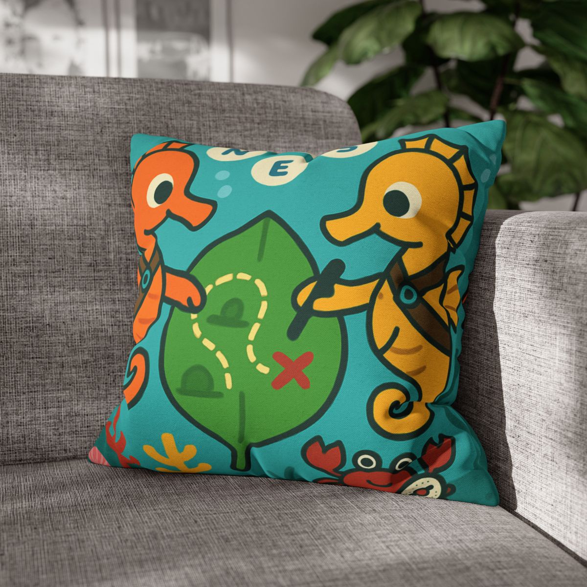 Underwater Map Makers The Seahorse Scouts custom pillow cases