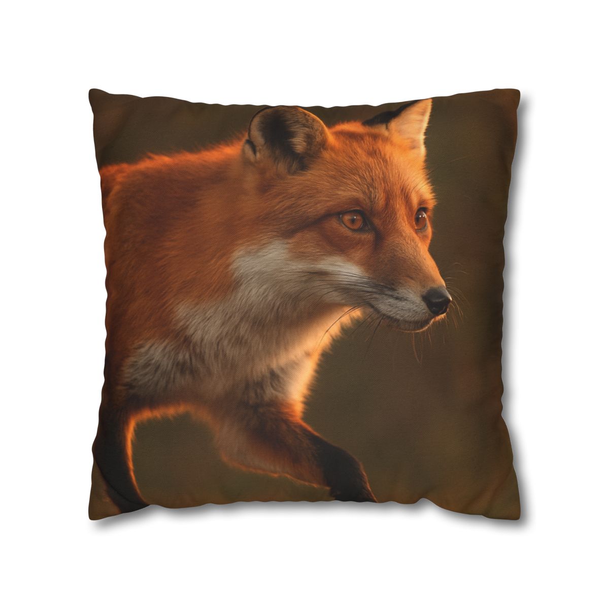 Crimson Whisper Red Fox personalized pillow covers