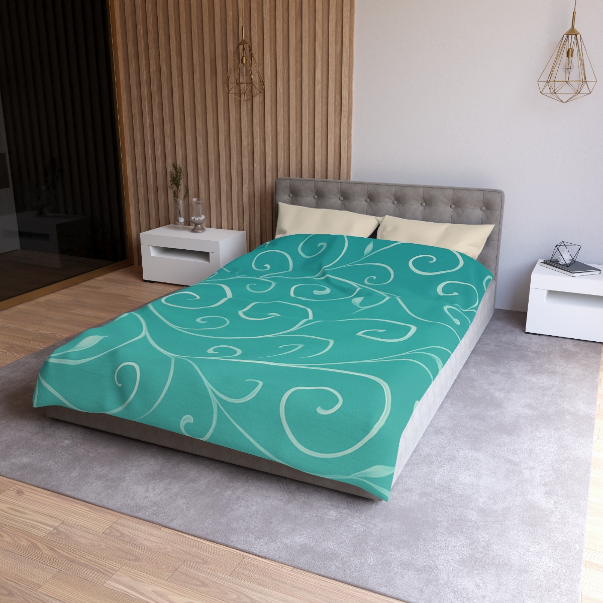 Vine Curl Wave Mesh stylish duvet covers