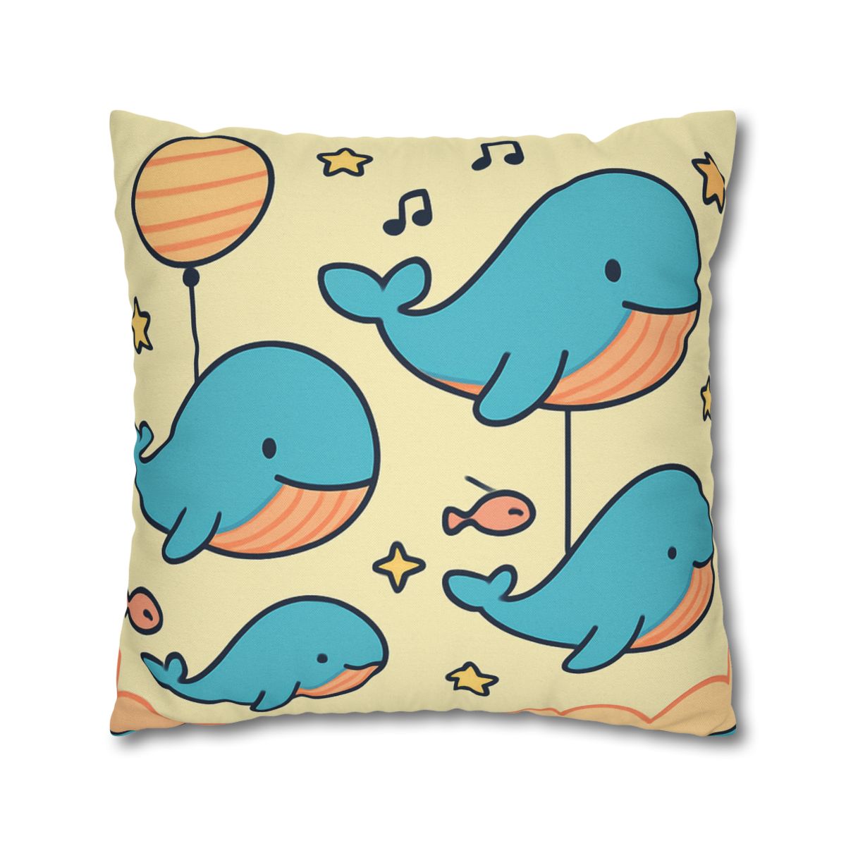 Cosmic Whale Parade personalized pillow covers