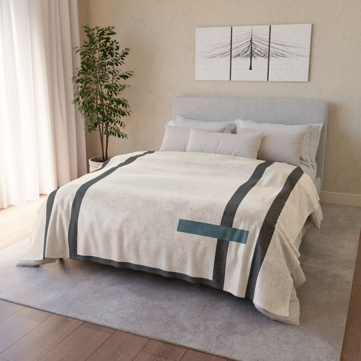 Layered Window Trio decorative home blankets