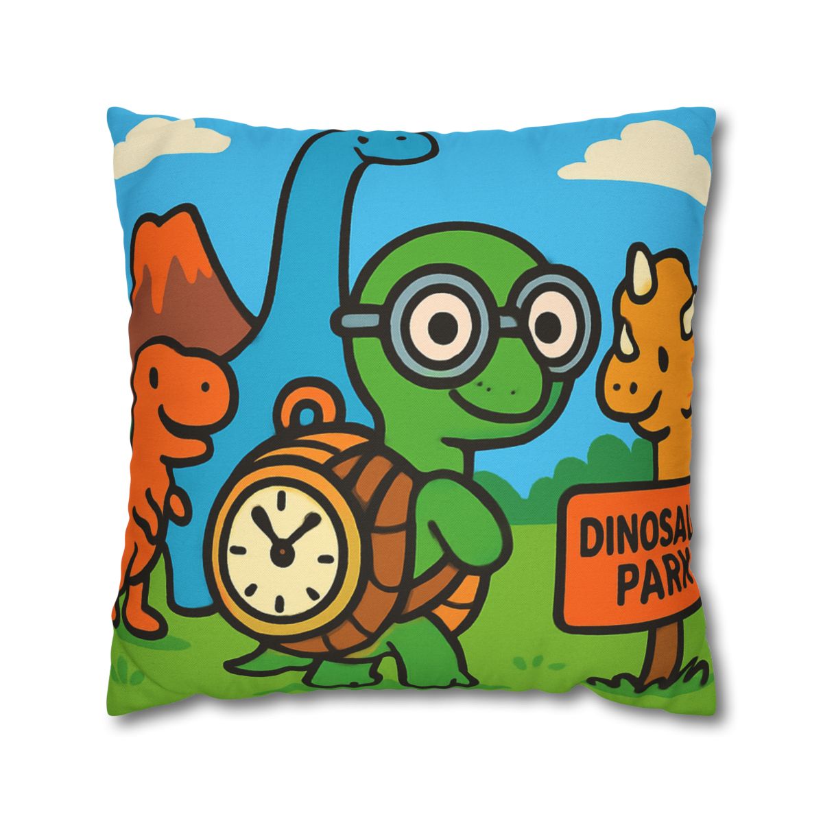 Time Traveling Turtle At The Dino Park unique gift pillow cases