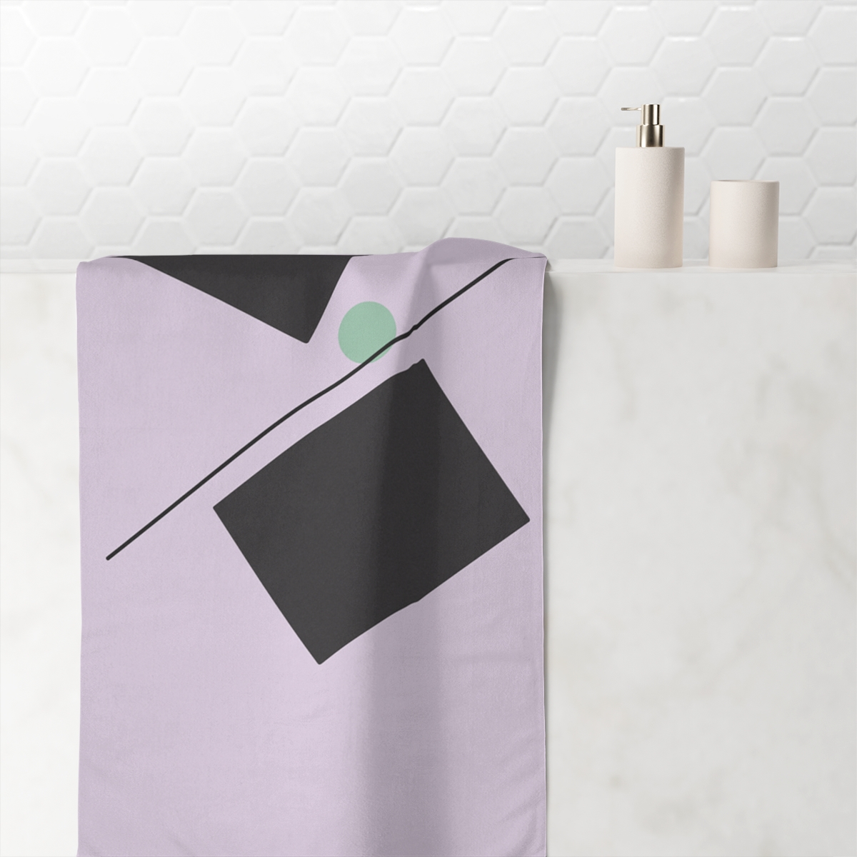 Diagonal Pair With Shared Edge designer printed towels