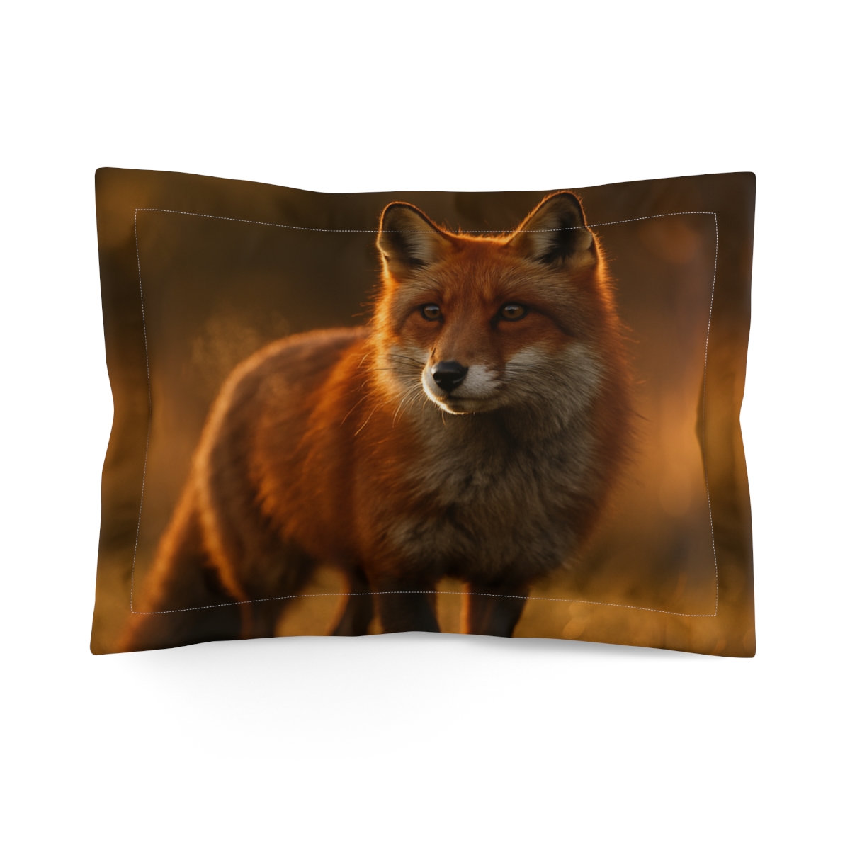 Crimson Whisper Red Fox personalized decorative pillows