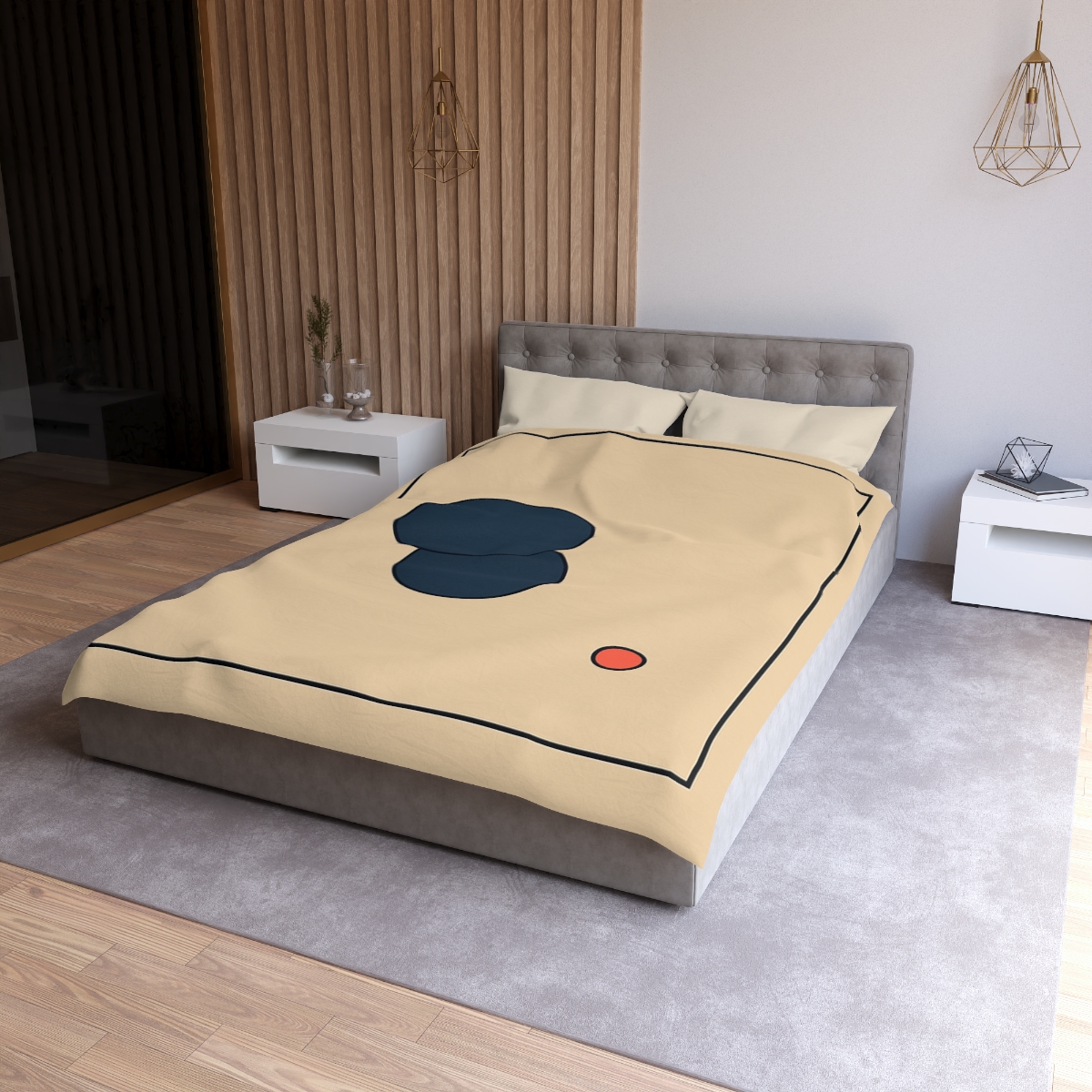 Offset Frame With Two Quiet Discs unique patterned duvets