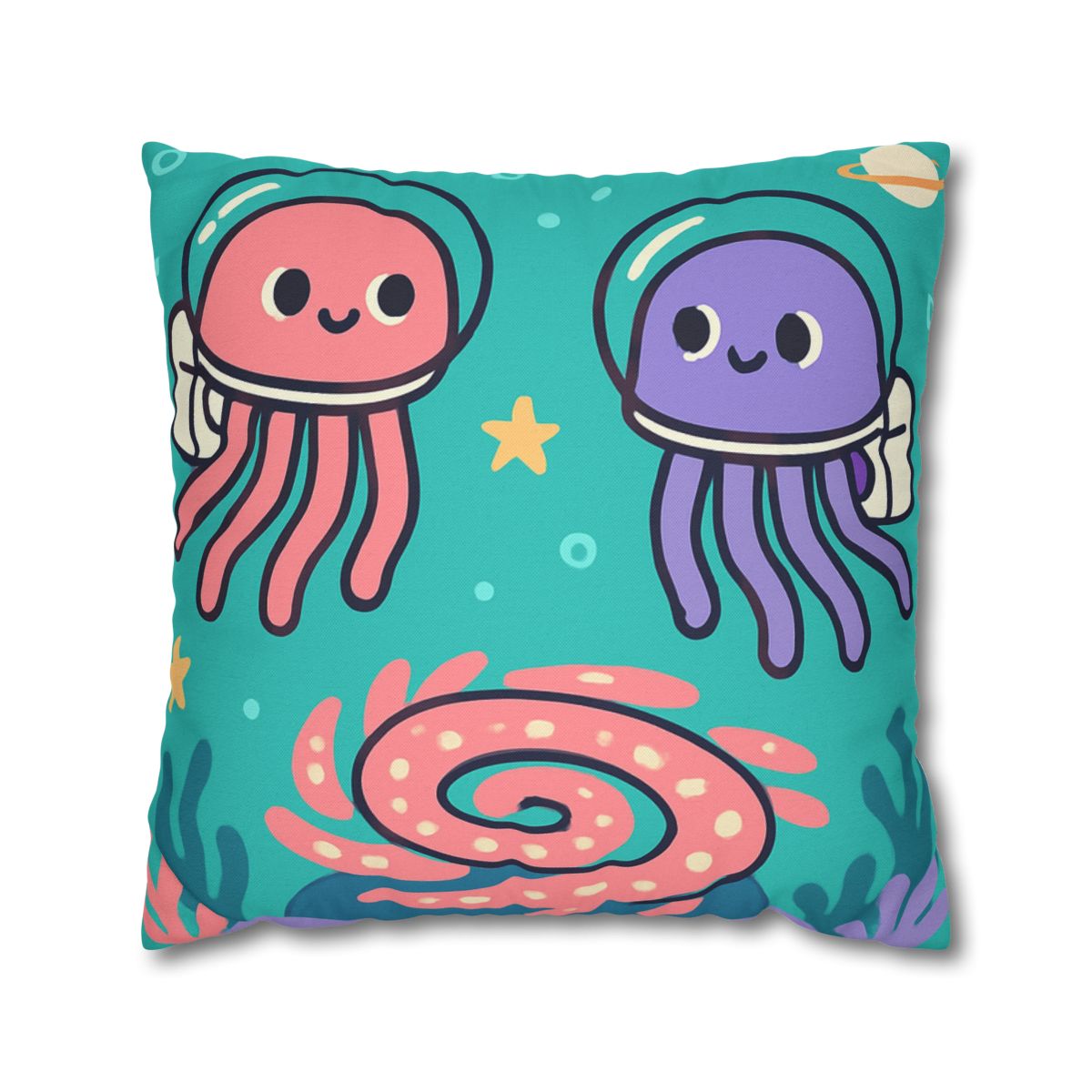 Jellyfish Astronauts In The Coral Nebula comfortable bedding pillow covers