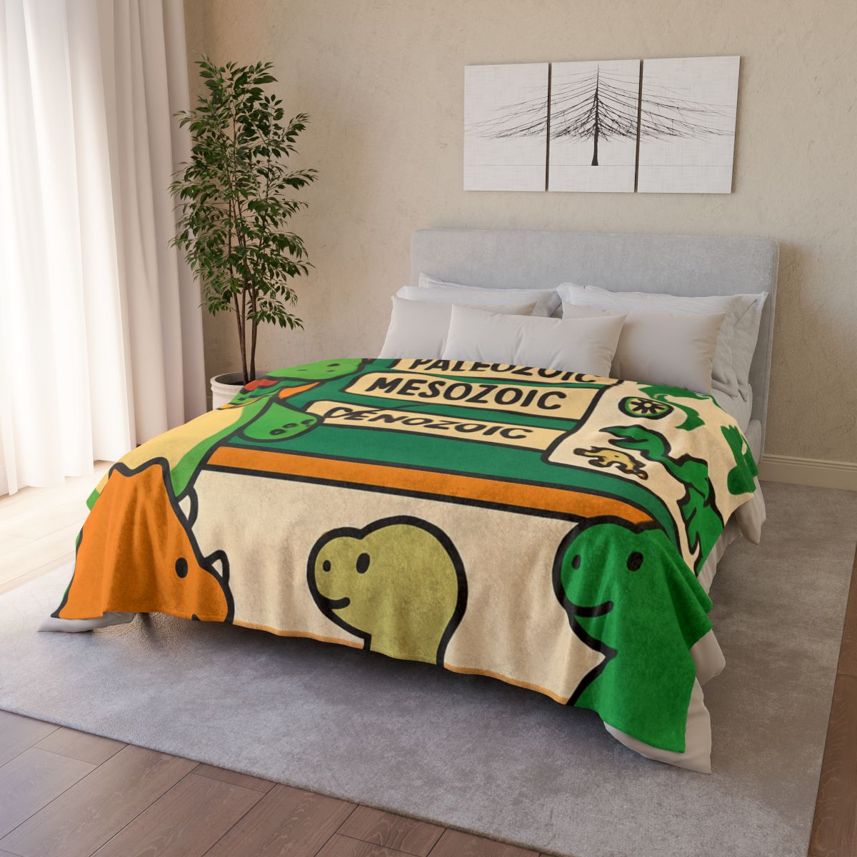 Time Traveling Dino Classroom designer printed blankets