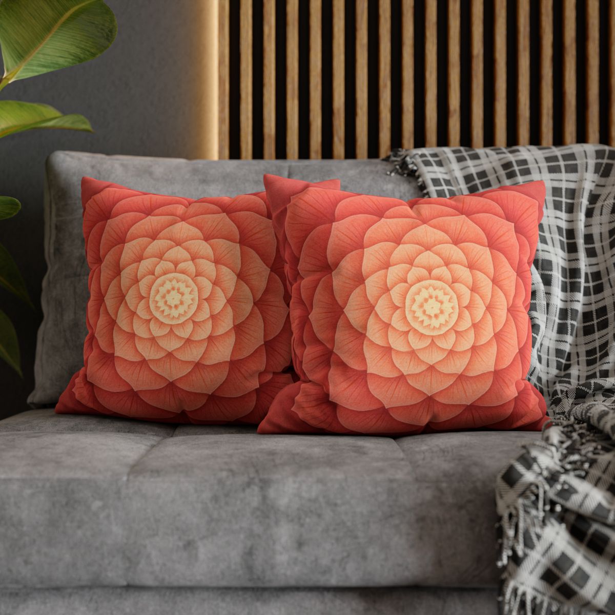 Petal Spiral Mandala personalized pillow covers