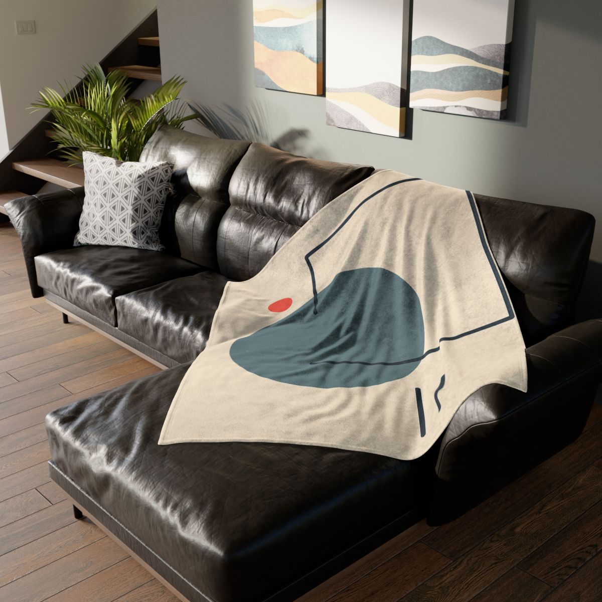 Quiet Orbit With Offset Frame personalized cozy blankets