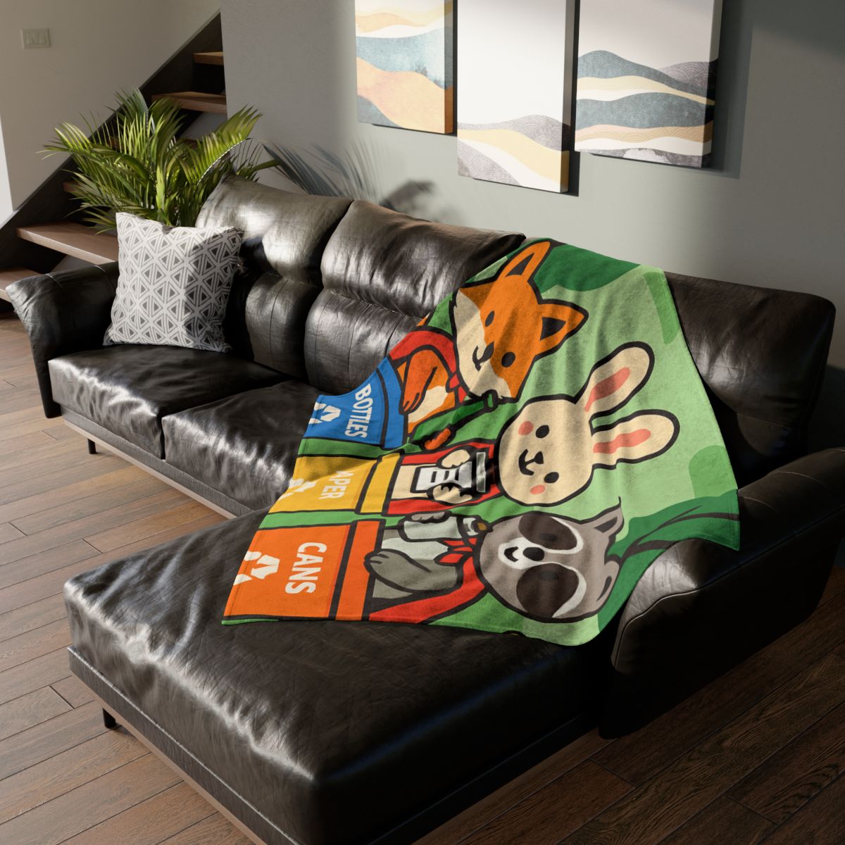 Forest Recycle Rangers stylish throw blankets