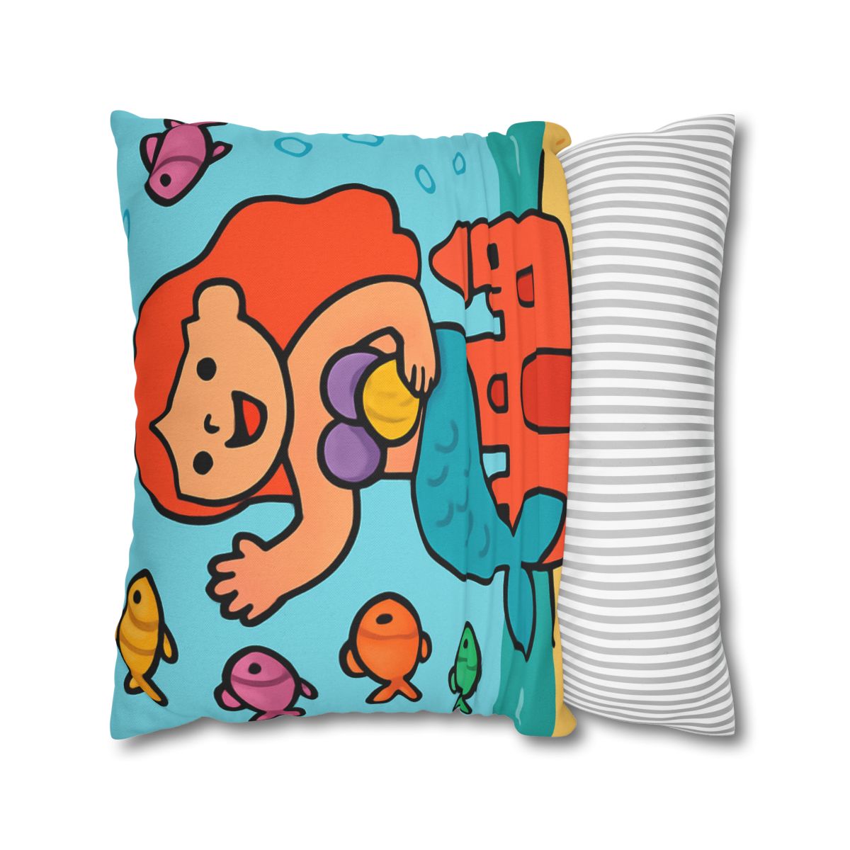 Coral Castle Mermaid trendy patterned pillow cases