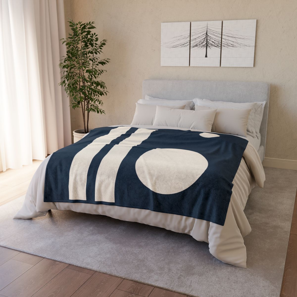 Periapsis Bars And Two Moons stylish throw blankets