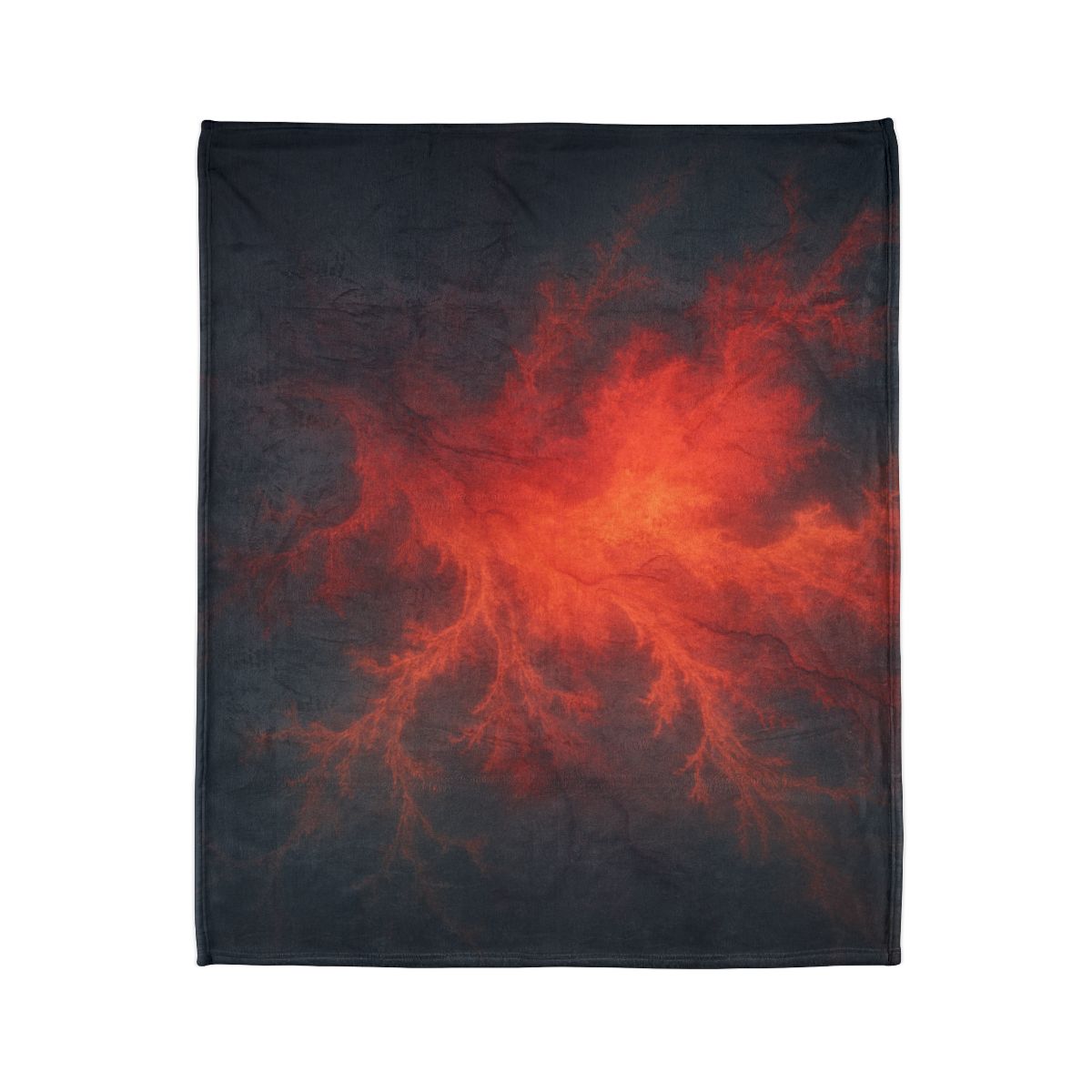 Fractal Nebula Tidal Bloom stylish throw blankets